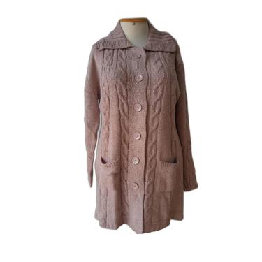 Imagem de Cardigan Feminino Plus Size Tricot Mousse Super Grosso Frio-Feminino