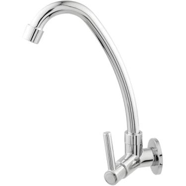 Imagem de Torneira Para Cozinha 1068 Parede Bica Alta 1/4 Volta C62