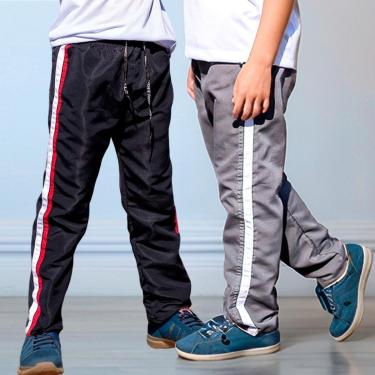 Imagem de Kit 2 Calças Tactel Maculina Infantil Uniforme Agasalho-Masculino