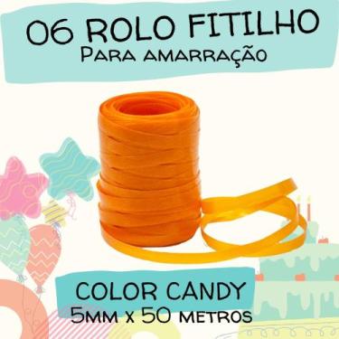 Imagem de Kit Color Candy Fitilho Rolo para Embalagens e Presentes Prático e Ver