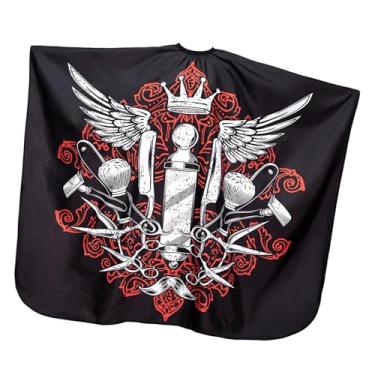 Imagem de harayaa Cabo de barbeiro vestido de corte de cabelo com fechamento de snap Fácil de limpar toque suave Anti estático corte de cabeleireiro de capa