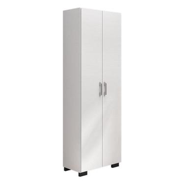 Imagem de Livreiro Office com Portas Grandes Branco Trama - Móveis Leão
