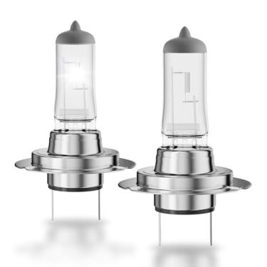 Imagem de OKOENIEO Lâmpadas de farol de halogêneo H7 sem brilho, farol alto, farol baixo, lâmpadas de halogêneo padrão de 12V 55W, lâmpada de halogênio de farol de carro, pacote com 2