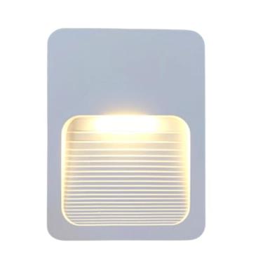 Imagem de Balizador LED FIT 2W IP65 Luz Quente 4x2 Cores Preto e Branco para Escadas, Entradas, Corredores. (Branco)