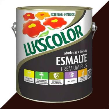 Imagem de Tinta esmalte lukscolor alto brilho 3600ml marrom claro