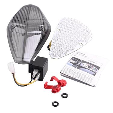 Imagem de Luckmart Lanterna traseira de LED integrada com lente fumê para VTX 1300 Retro 2002-2008, VTX 1800 Retro/1800T 2002-2008 (não serve para VTX 1300 1800 personalizado)