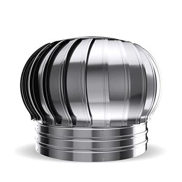 Imagem de WZYCLTT Capa de chaminé rotativa, capa de chaminé de ventilação, ventilador de turbina de telhado, tampa de ventilação de telhado, altamente eficaz na prevenção de corrente descendente e aumento da