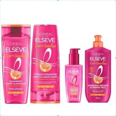 Imagem de Kit Elseve Liso Dos Sonhos - L'Oréal Paris, Sérum, Shamp,Cond,Creme 40