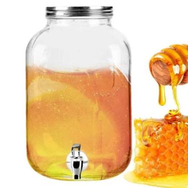 Imagem de Jarra Bebidas Transparente Suco Suqueira 4 Litros Cristal - Tesla Stor