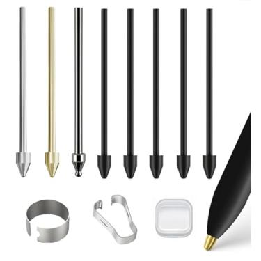 Imagem de SLAUNT Pontas/pontas de metal de substituição compatíveis com Samsung Galaxy Tab S10 Ultra/S9/S9 Ultra/S8/S8 Ultra/S7/S7 FE/S6 Lite/S22U/S23U/S24U/S25U S, 2 peças de metal + pontas de plástico + clipe