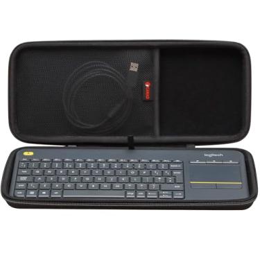 Imagem de XANAD Capa rígida para Logitech K400 Plus/Logitech POP Keys/Logitech MX Mini teclado de toque sem fio mecânico (preto) - Interior: 36,5 x 14 cm x 2,8 cm