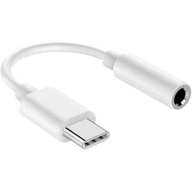 Imagem de Cabo Adaptador Tipo-C Para P2/P3 3.5mm Fone de Ouvido Universal Para Todos os Modelos Celular USB-C Smartphone Com Chip DAC Integrado PVC