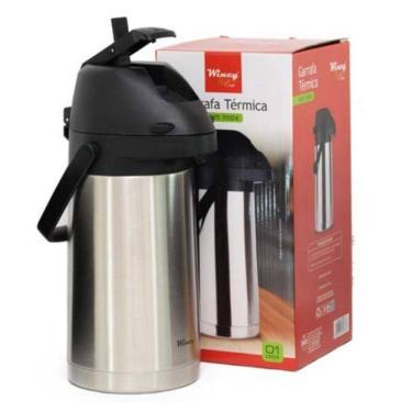 Imagem de Garrafa Térmica Inquebrável 1,6 L Em Inox Pressão - Wincy
