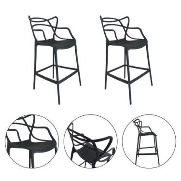 Imagem de Kit 2 Banquetas Allegra Comercial Leve Resistente Pronto Uso - Simple 