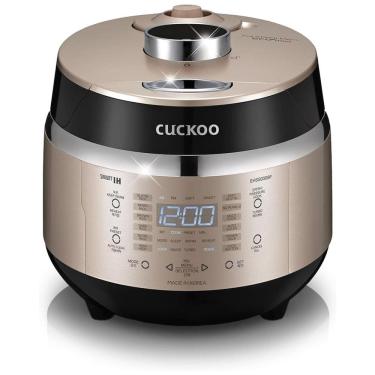 Imagem de Panela de Pressão Elétrica Multifuncional 2L, 15 Definições, Painel Digital, Aço Inoxidável, 850W, 110v, CUCKOO CRP EHSS0309FG, Dourado