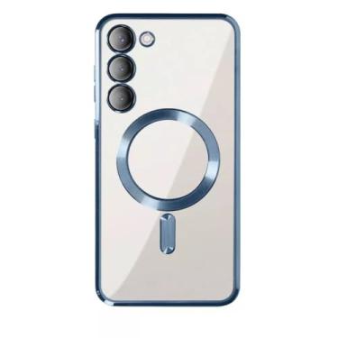 Imagem de Capa Magnética Compatível com Magsafe para o Samsung Galaxy S23 Plus - Proteção Completa nas Lentes das Câmeras, Carregamento por Aproximação, Anti-impacto e Acabamento Premium Cor: Azul