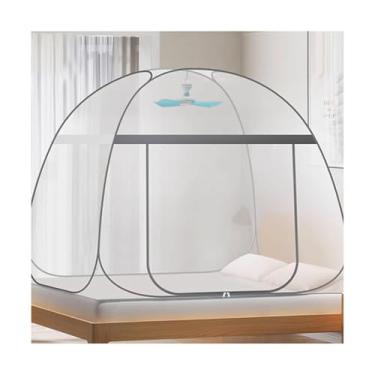 Imagem de Barraca de mosquiteiro dobrável de poliéster com porta dupla para a família, rede mosquiteira, barraca pop-up com parte inferior, fácil de armazenar