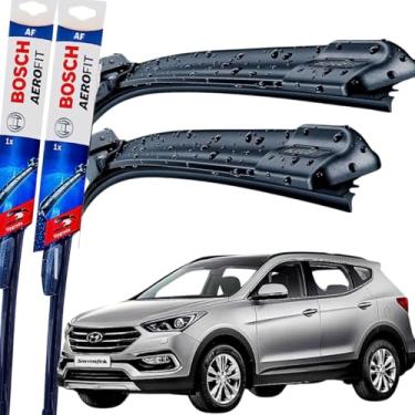 Imagem de Par Palheta Limpador Parabrisa Dianteiro Silicone Bosch Paleta Hyundai Santa Fé 2014 á→ 2019