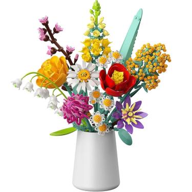 Imagem de Conjunto de construção de buquê de flores MONOFUN 1070 unidades por 8 a 12 anos