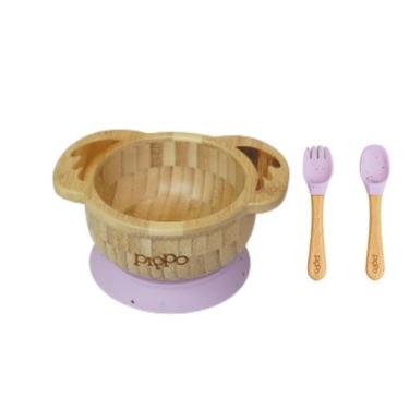 Imagem de Kit Bowl de Bambu + Talheres - PIPPO, Coala Violeta