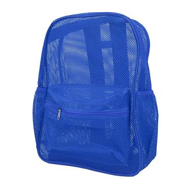 Imagem de Mochila de Malha de Grande Capacidade, Polyester de Design Ergonômico Veja Através da Mochila para Esportes de Natação na Praia, Mochila Elegante da Moda Simples, Forro Visível,