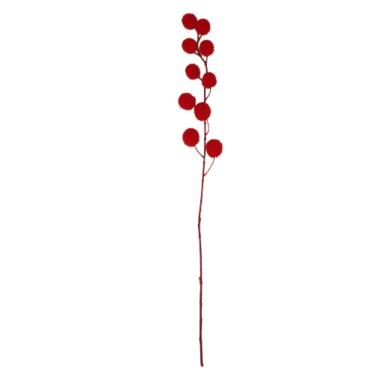 Imagem de Galho Decorativo Natal Com 79cm Vermelho 79cm