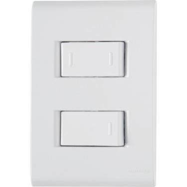 Imagem de Conjunto 4x2 Com 1 Interruptor Simples 10 A 250 V E 1 Interruptor Paralelo 10 A 250 V Liz