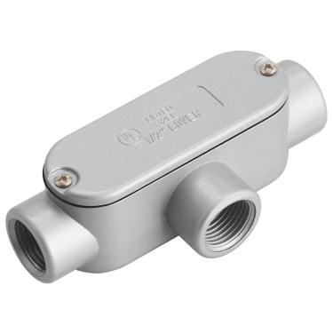 Imagem de Condulete Fixo Ovalado 1/2" Tipo "t" - Com Tampa / Rosca Bsp / Com Pintura Tramontina