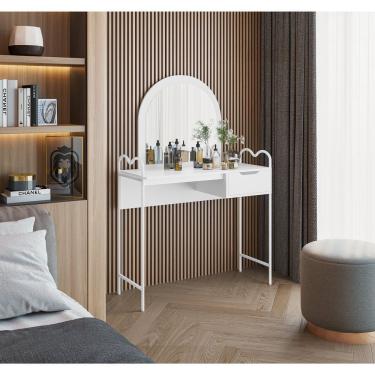 Imagem de Penteadeira Com Espelho 1 Gaveta Oasis Branco-branco