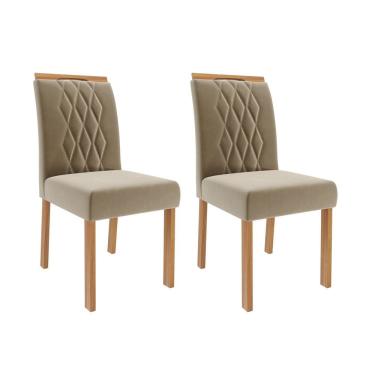 Imagem de Jogo Com 02 Cadeiras Juliana Wood Ii Madeira-joli