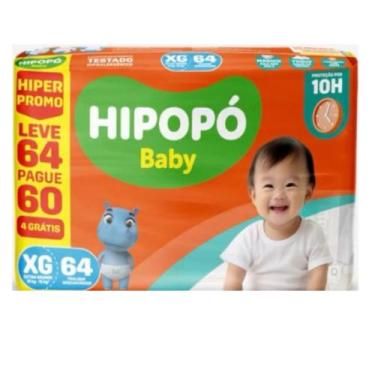 Imagem de Fralda Descartavel Hipopó Baby Hiper - Todos Os Tamanhos - Hipop, XG 6