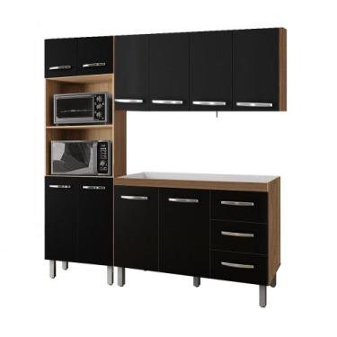 Imagem de Jogo de Cozinha Modulada 180m 3 peças com Balcão de Pia 120m Sem Tampo