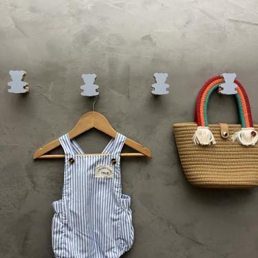 Imagem de 5 Ganchos de parede Urso decoração infantil animais bebê - Hanger Deco