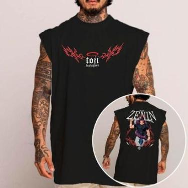 Imagem de Camiseta Regata Algodão Machão Oversized Abstract Anime Manga Toji Fushiguro Arte-Unissex