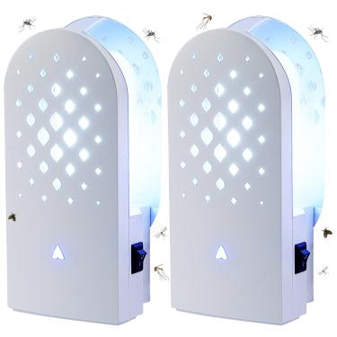 Imagem de Lulu Home Armadilha Para Insetos Voadores Ambientes Internos, 2 Pacotes De Luz Com 10 Almofadas Adesivas Reversíveis, Comprimento Onda 365 Nm, Atrai Mosquitos, Mariposas, Moscas-Das-Frutas, Mosquito