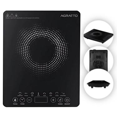 Imagem de Cooktop Indução 1 Boca 127v 1200w 8 Modos Aquecimento com Timer