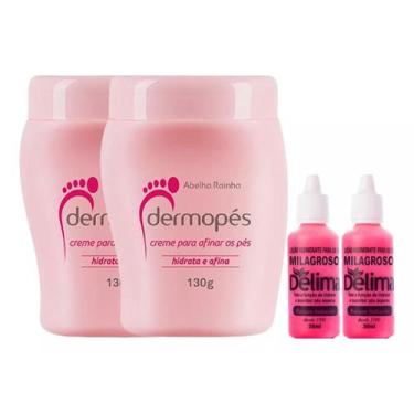 Imagem de Kit para Tratamento de Pé Rachado e Ressecado: 2 Dermopés + 2 Loção De