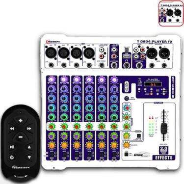 Imagem de Mesa De Som 8 Canais Stereo Fx T0804 Player Fx Multicolor Rgb - TARAMP