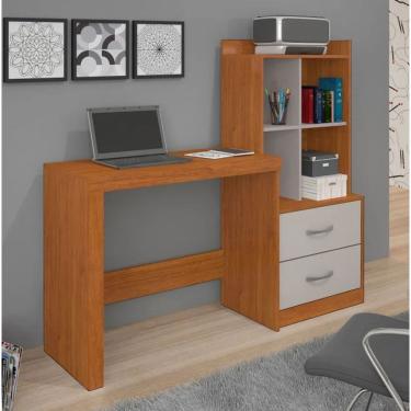 Imagem de Escrivaninha Alana 2 Gavetas Jcm Movelaria - Cinamomo/off