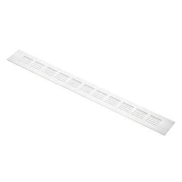 Imagem de METALLIXITY Grade de ventilação retangular (450 mm/45.0 cm x 5.0 cm), saída de ar de parede com venezianas de liga de alumínio - para armários de guarda-roupa, armários, prata