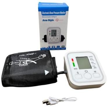 Imagem de Aparelho Medidor Pressão Arterial Sistólica Diastólica Digital Manual 