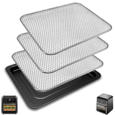 Imagem de GCQFZ Acessórios de fritadeira a ar para Chefman 12 litros 6 em 1 forno digital de convecção de bancada, bandeja de gotejamento para fritadeira a ar de grau alimentício, bandeja de gotejamento para