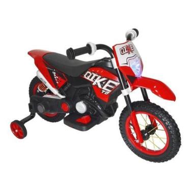 Imagem de Mini Moto Cross Elétrica Infantil 6v Com Luz E Som Bw083az Cor Vermelh