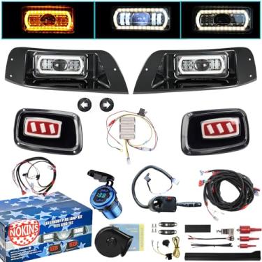 Imagem de NOKINS Kit De Luz Led Deluxe Plus Compatível Com Ezgo Txt 1996-2013 Carrinho De Golfe Elétrico E A Gás 20A Conversor Dc Tomada De Carregamento Usb Interruptor De Freio De Relé De Atraso Drl De Feixe B