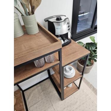 Imagem de Aparador Buffet Adega Cervejeira Frigobar com Cantinho do Café Preto A