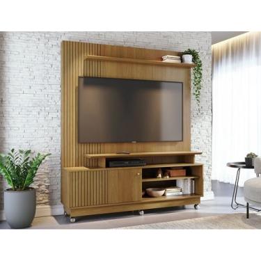 Imagem de Home Theater Ares com Kit Rodizio Porta em MDF Frisado Para TV's até 6