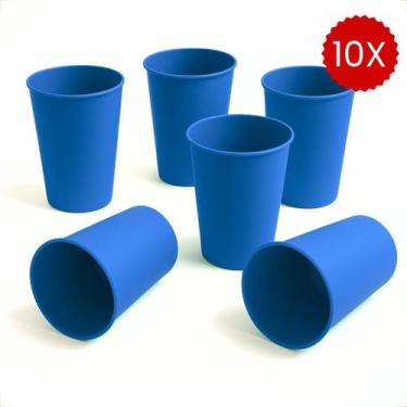 Imagem de Kit 10 Copos Plásticos Coloridos 200ml Infantil Reutilizável e Resiste