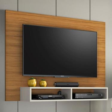 Imagem de Painel para TV Até 49 Polegadas Nuevo Off White/Freijó Trend - Pnr Móveis