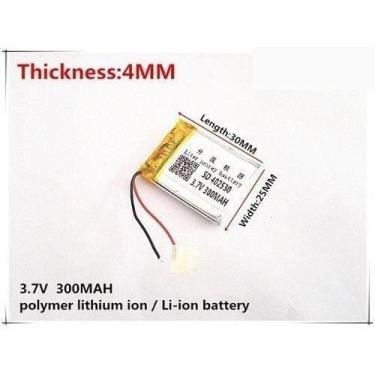 Imagem de Bateria  25mm X 30mm X 4mm 3,7v 300mah Ml - bgb