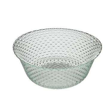 Imagem de Centro de Mesa Saladeira Escamado Multiuso em Vidro 30x12cm - Vitazza